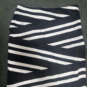 White House Black Market Diagonal Striped Pencil Skirt